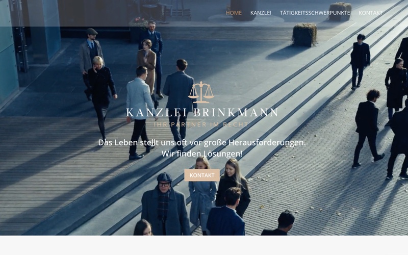 Webdesign Referenzen- Kanzlei Brinkmann Münster