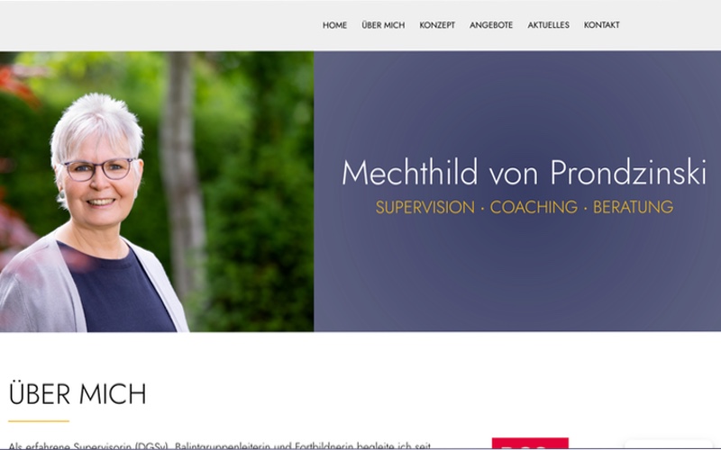 Webdesign Referenzen - Mechthild von Prondzinski - Supervision, Coaching, BeratungMünster