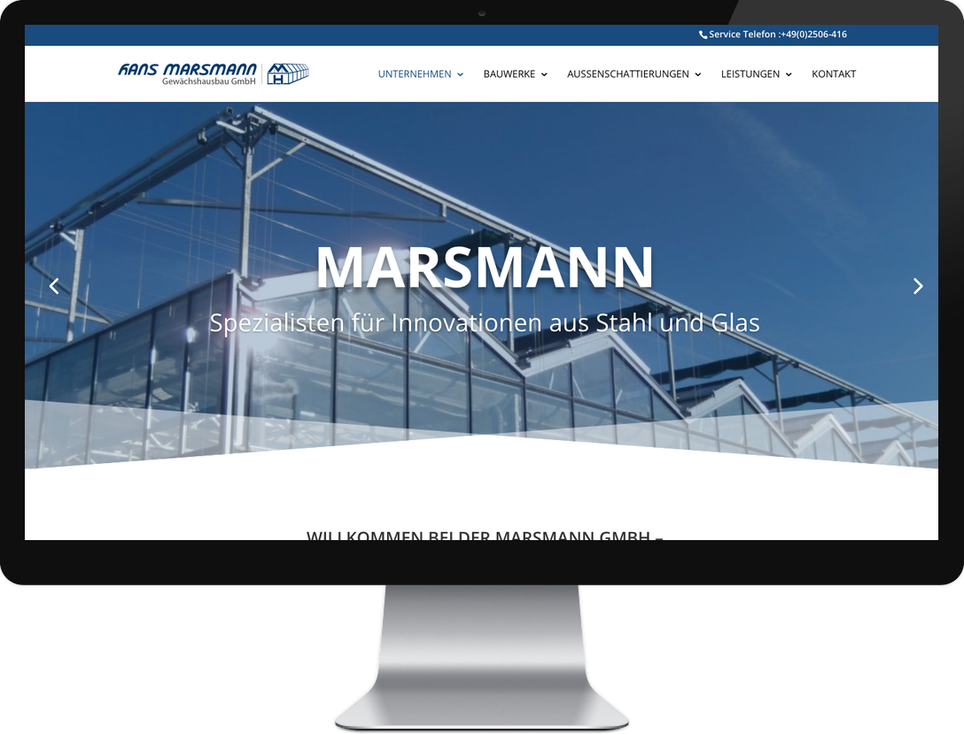 Webdesign Referenzen - Marsman GmbH Münster