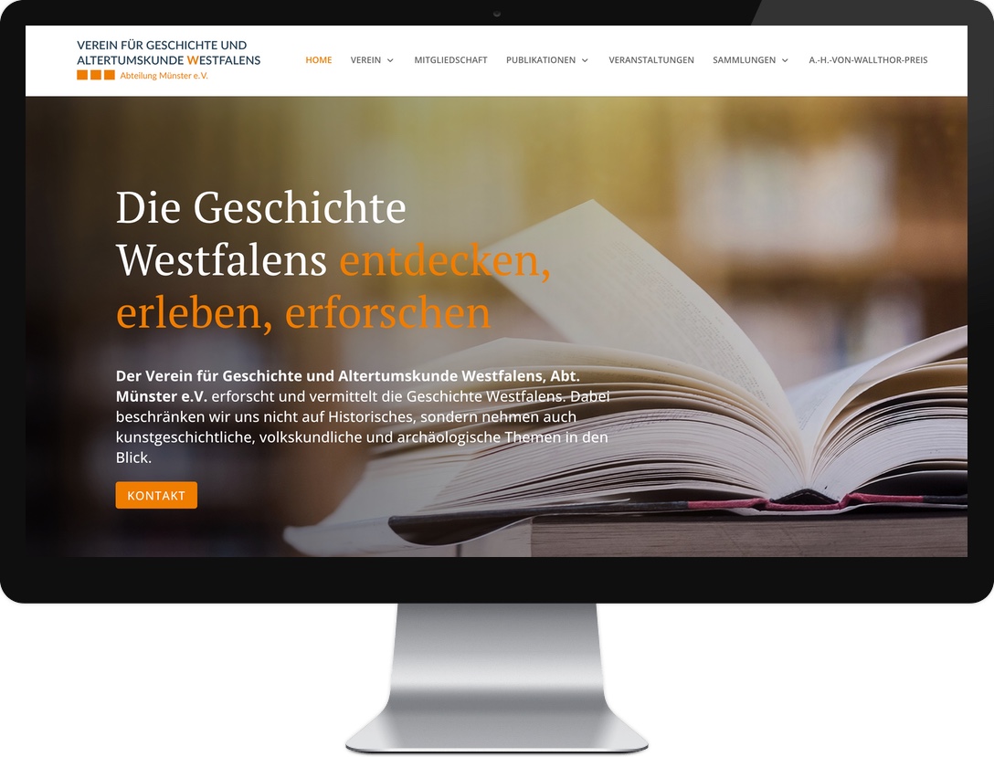 Webdesign Referenzen - Altertumsverein Münster