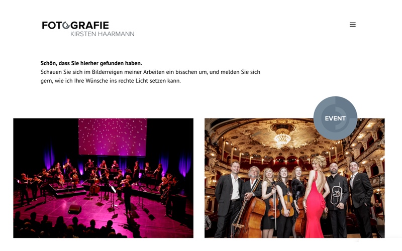 Webdesign Referenzen - Kirsten Haarmann Fotografie