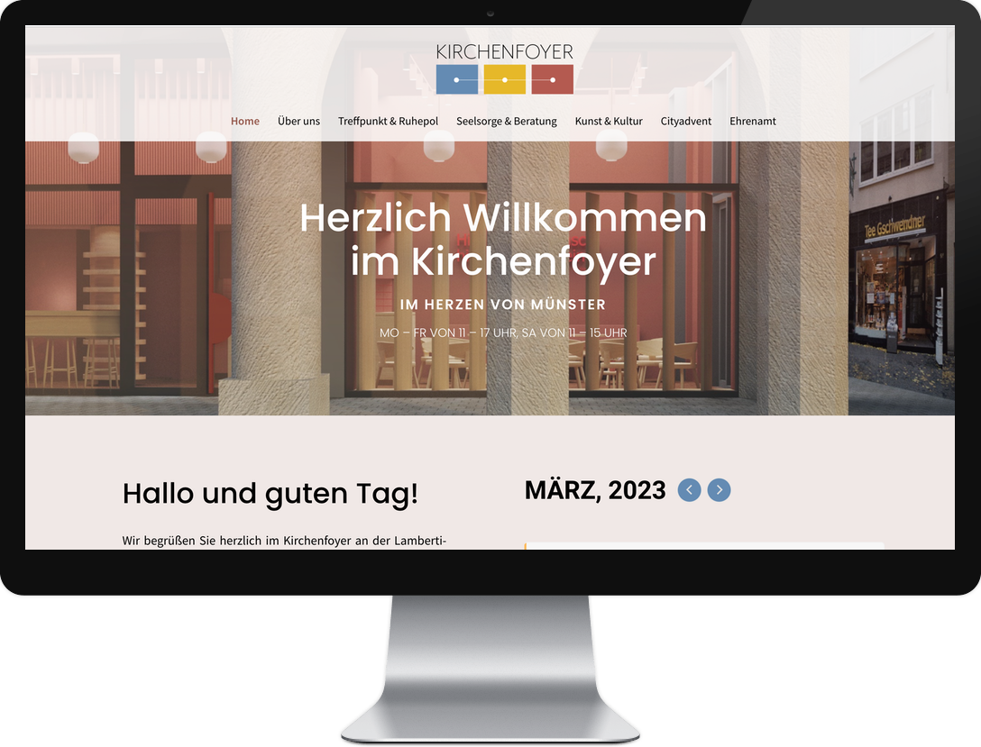 Webdesign Referenzen - Kirchenfoyer Münster