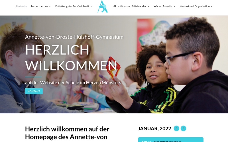 Webdesign Annette Gymnasium Münster