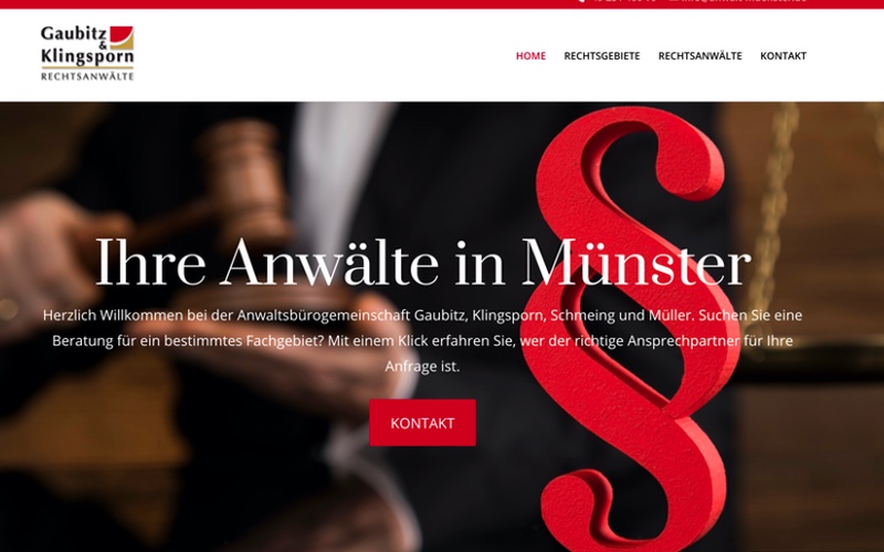 Webdesign Referenzen - Anwalt Münster