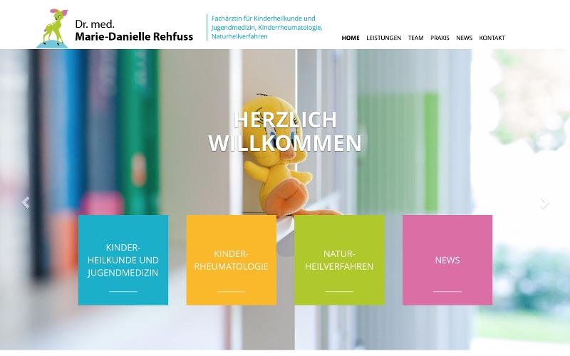  Webdesign Referenzen - Dr. Rehfuss Kinderärztin Münster