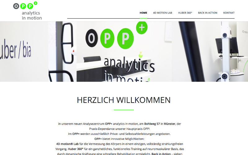 Webdesign Referenzen -Analysezentrum OPP+ Münster