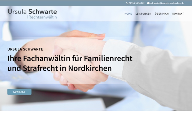 Webdesign Referenzen - Rechtsanwältin Ursula Schwarte