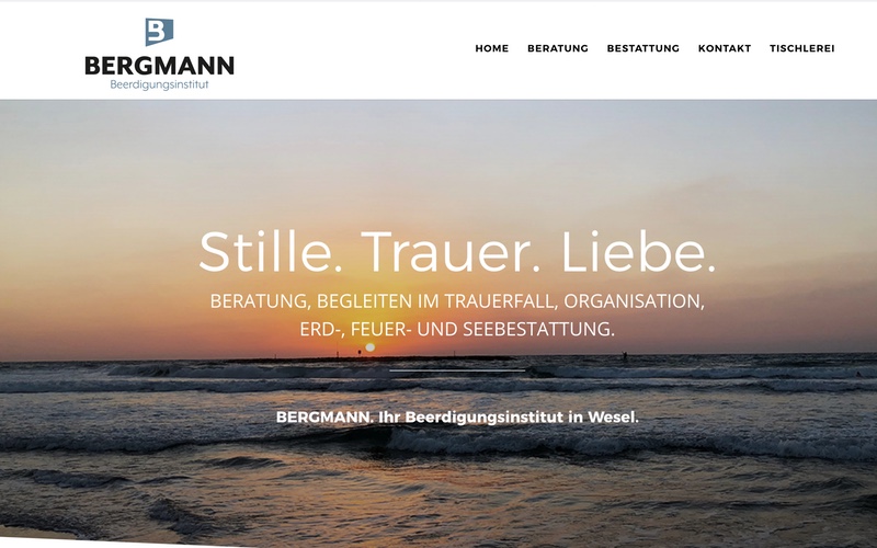  Webdesign Referenzen - Beergmann Bestattungen Wesel