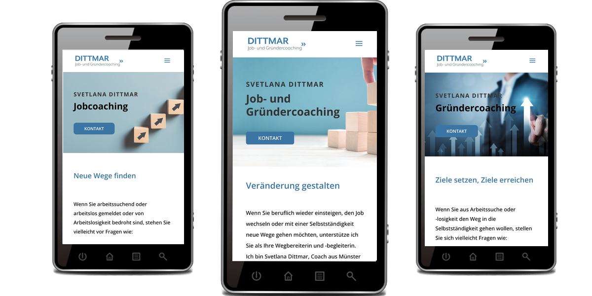 Webdesign Referenzen - Dittmar Coaching Münster