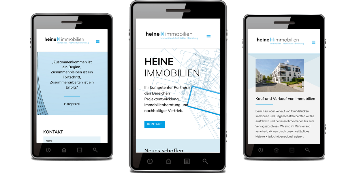 Webdesign Referenzen - Heine Immobilien Münster