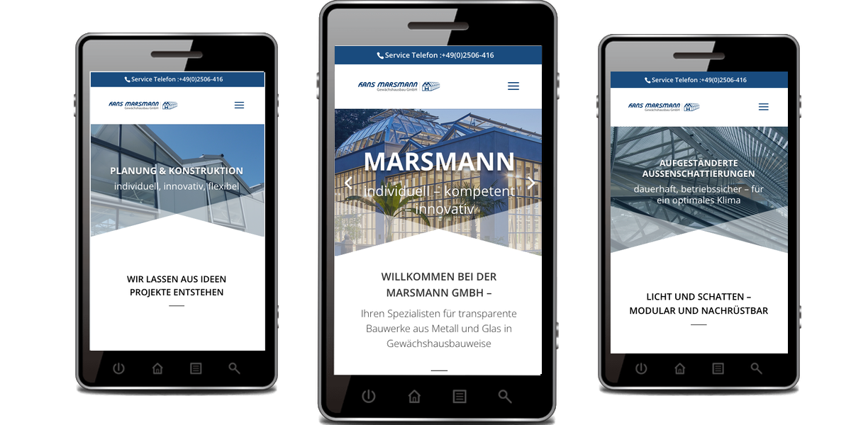 Webdesign Referenzen - Marsmann GmbH  Münster