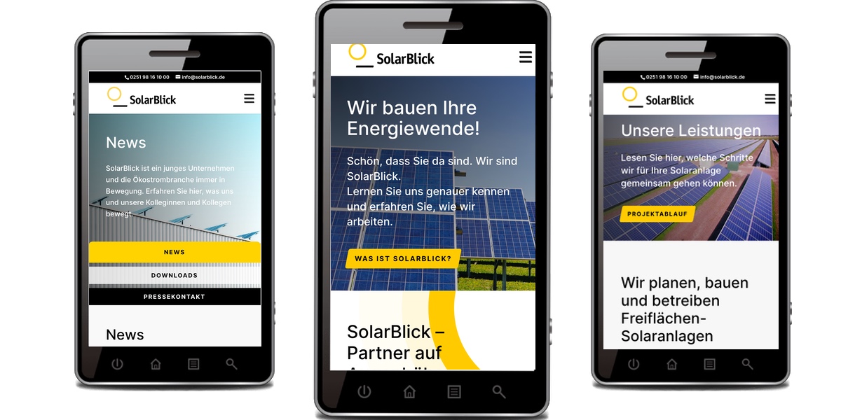 Webdesign Referenzen - Solarblick Münster